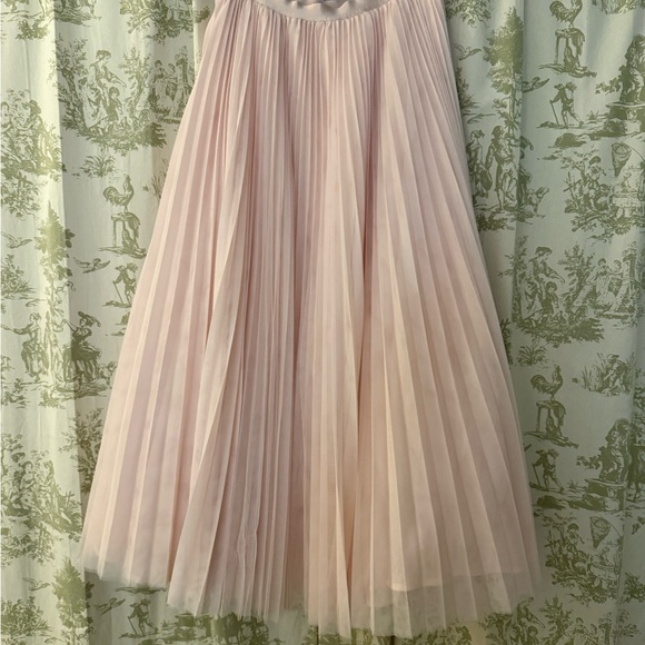 Hutch / Anthropologie Soft Pink A-Line Tulle Pleated Skirt - Picture 6 of 7